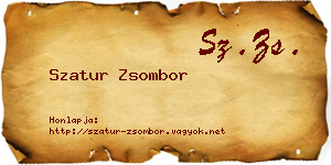 Szatur Zsombor névjegykártya