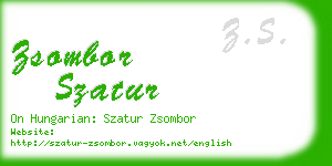 zsombor szatur business card